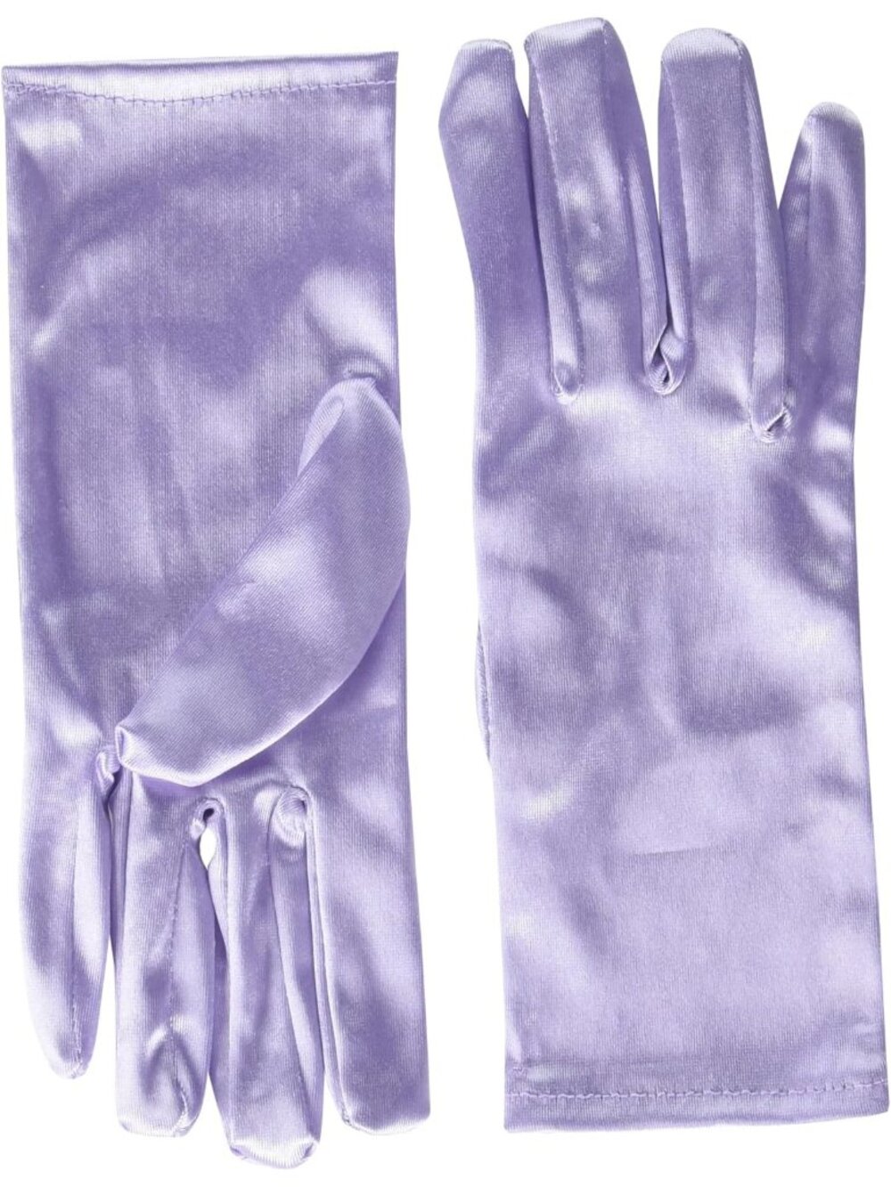 Women's Lavender Shiny Stretch Satin Dress Wrist Length 2BL Cold Weather Gloves